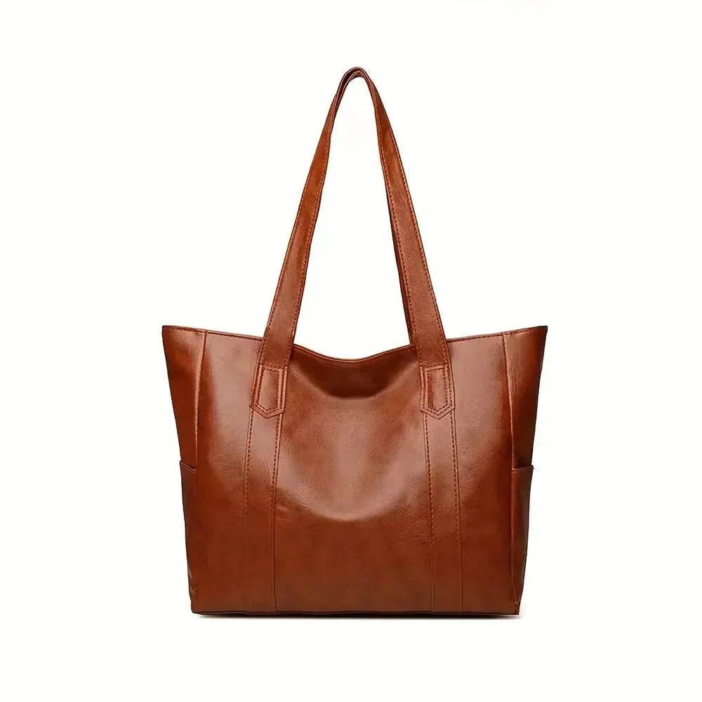 Tertulina - Bolsa Feminina de Couro Espaçosa