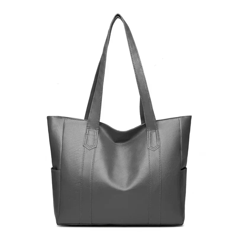 Tertulina - Bolsa Feminina de Couro Espaçosa
