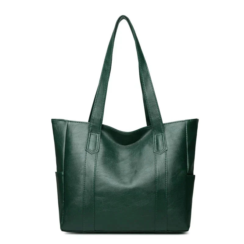 Tertulina - Bolsa Feminina de Couro Espaçosa
