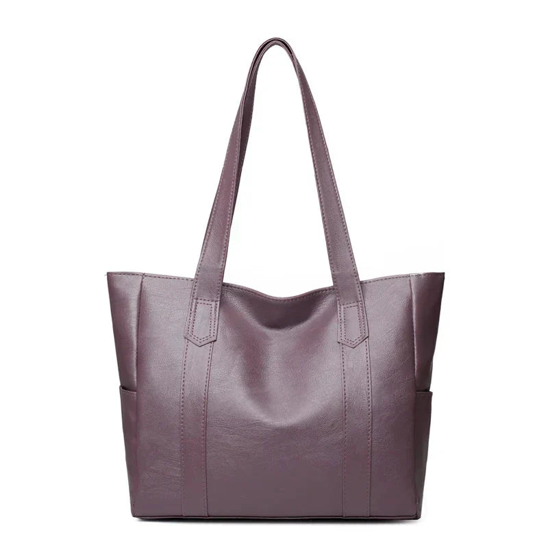 Tertulina - Bolsa Feminina de Couro Espaçosa