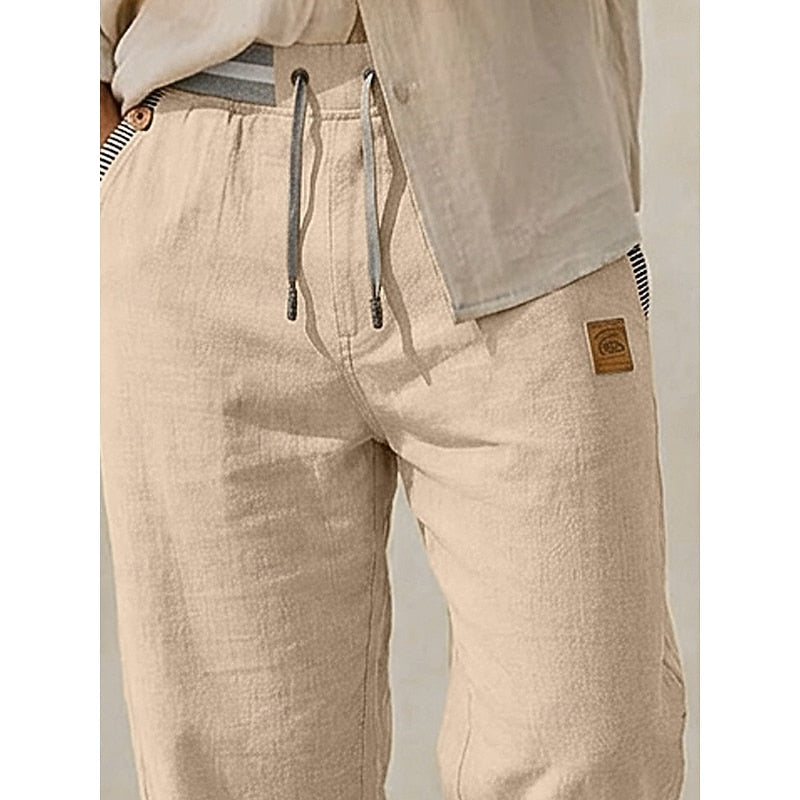 Teotônio - Calça Masculina com Cordão Solta Leve
