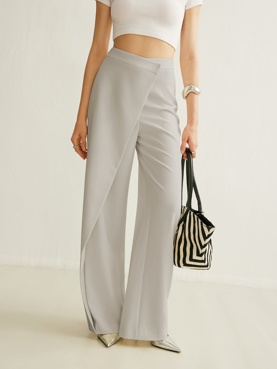 Salete - Calça Feminina Cintura Alta Pantalona Leve