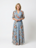 Elowen - Vestido Longo Floral Envelope com Decote V