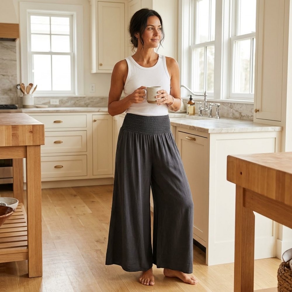 Teodora - Calça Pantalona Leve