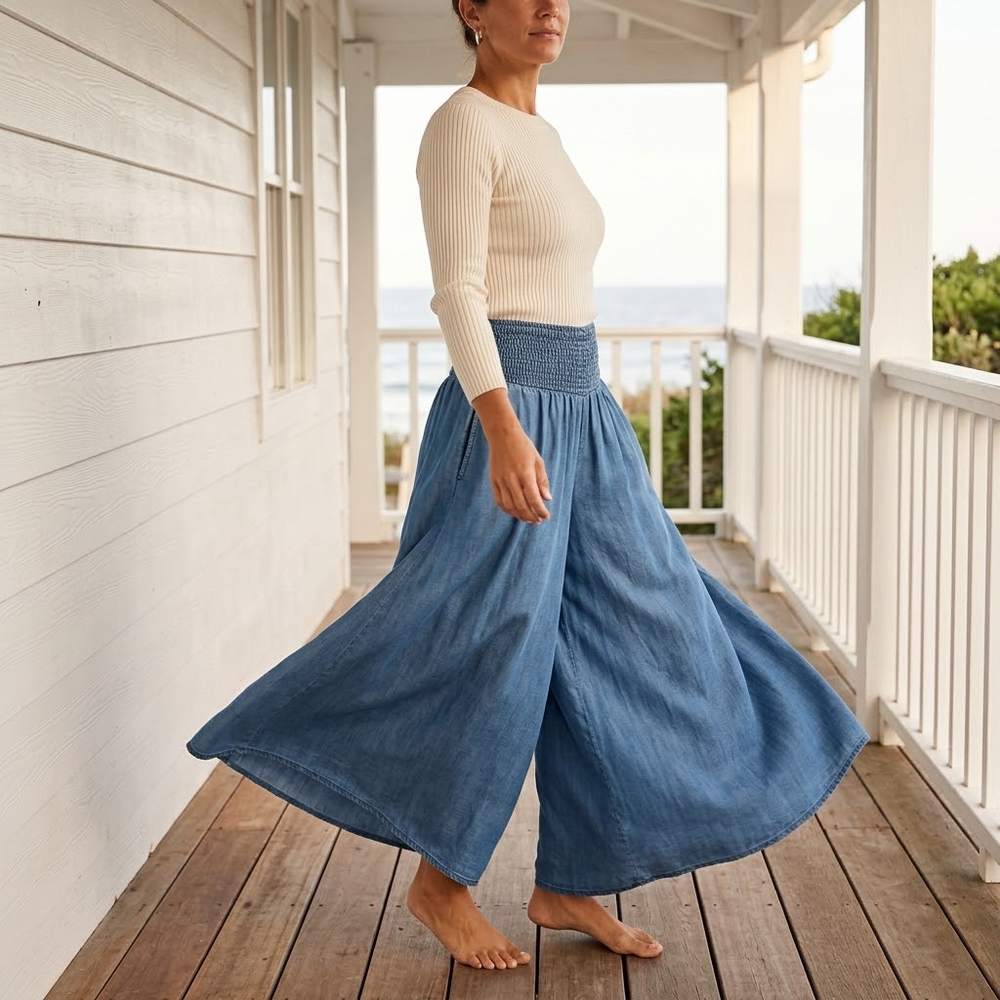 Teodora - Calça Pantalona Leve