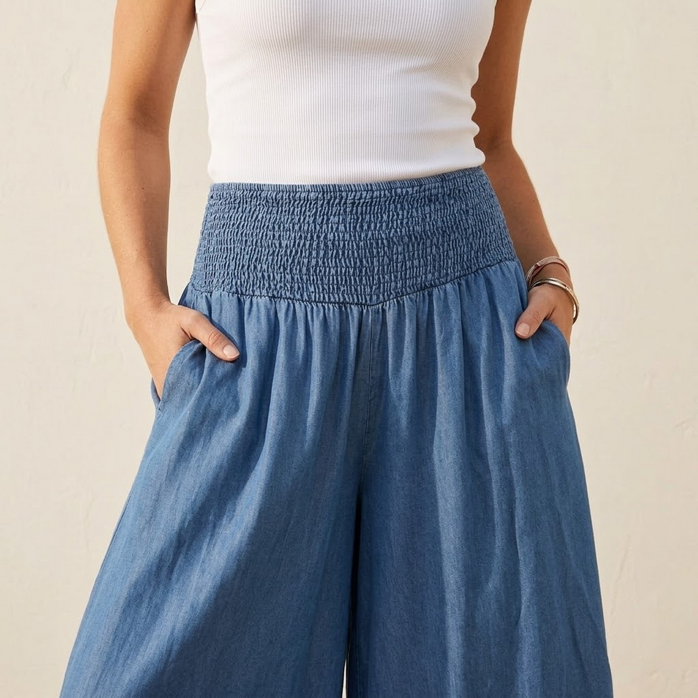 Teodora - Calça Pantalona Leve